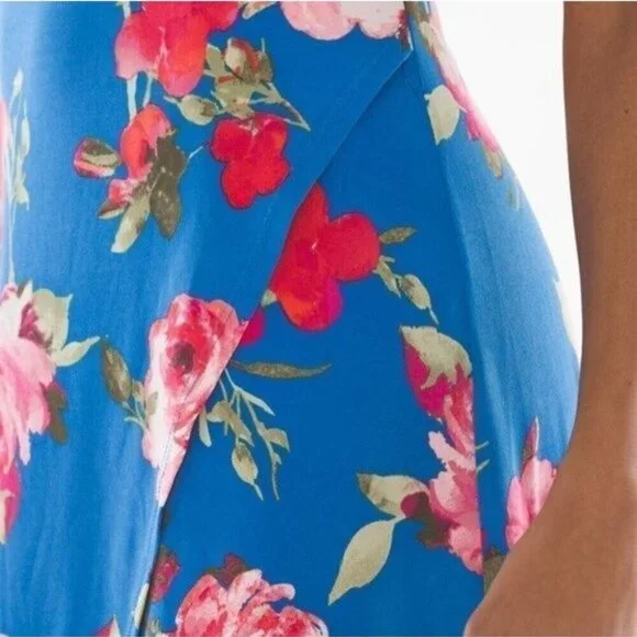 NWOT Soma Multifloral Short Sleeve Wrap Dress - Picture 3 of 3